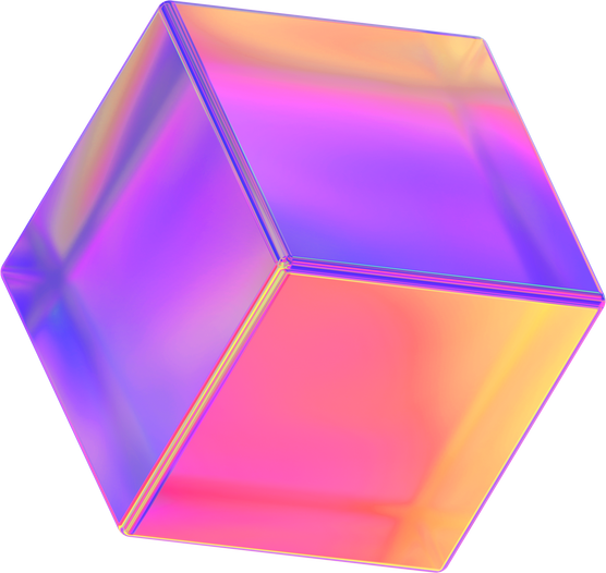 3D gradient  cube